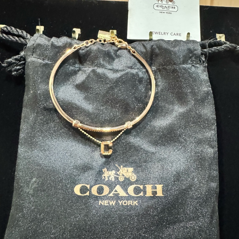Coach Rose Gold Bracelet with Charm